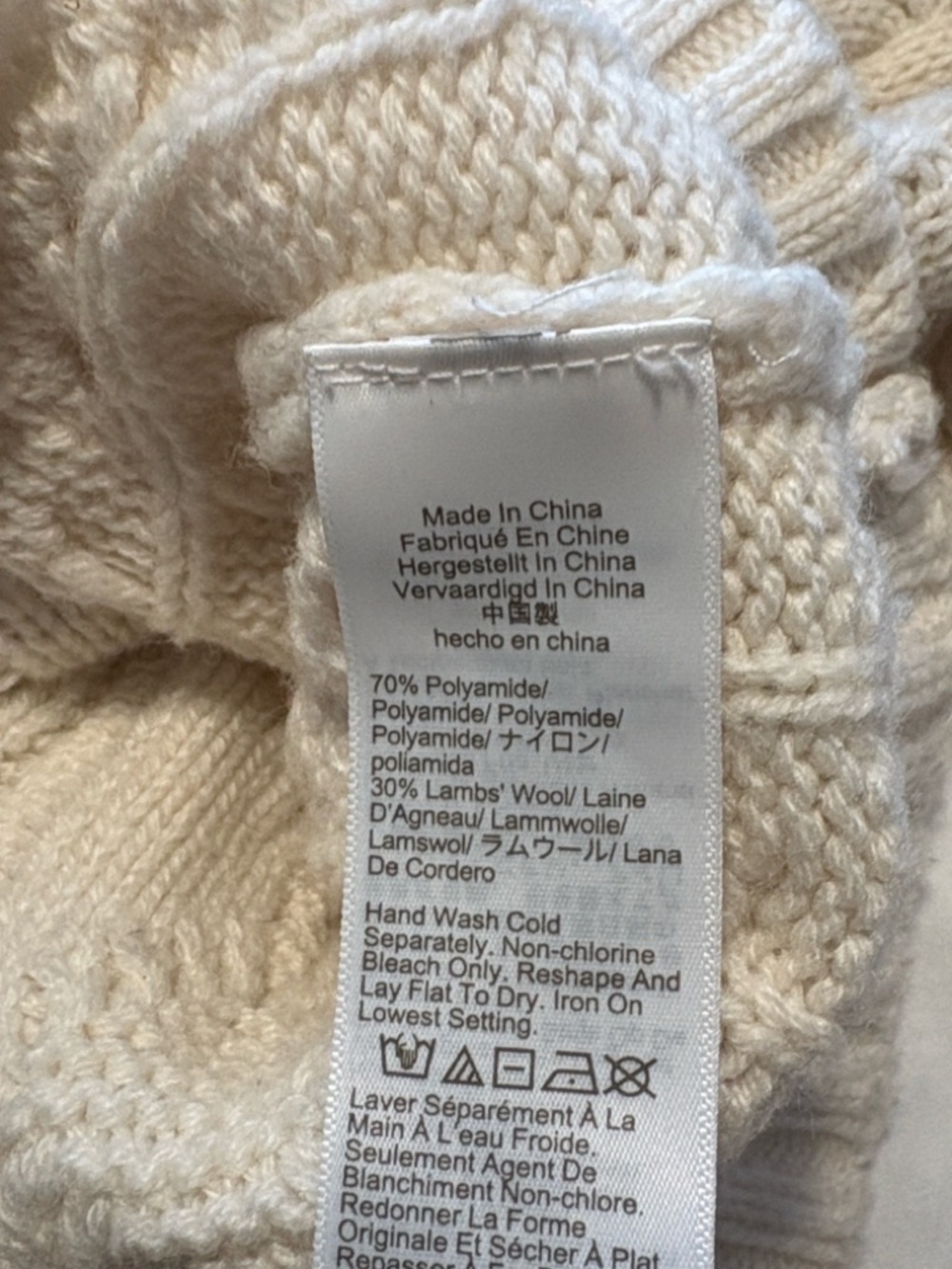 J. Crew Cable Knit Cardigan Sweater Size M Cream Gold Buttons Polished Office - Picture 6 of 8